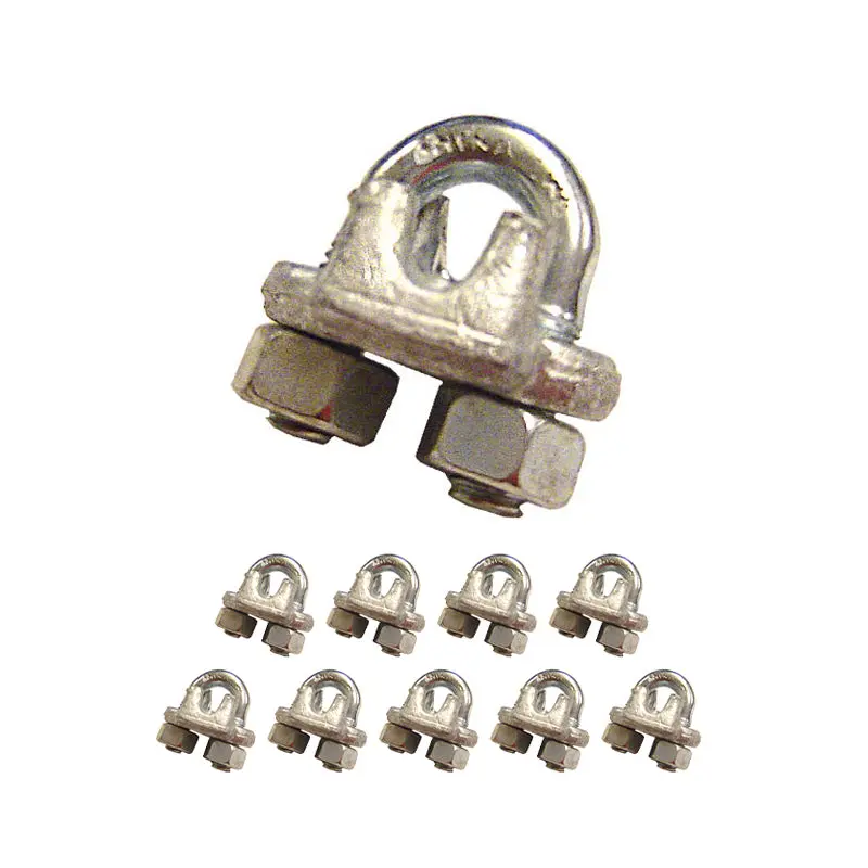 1/2" Galvanized Drop Forged Wire Rope Clips (10 pack)