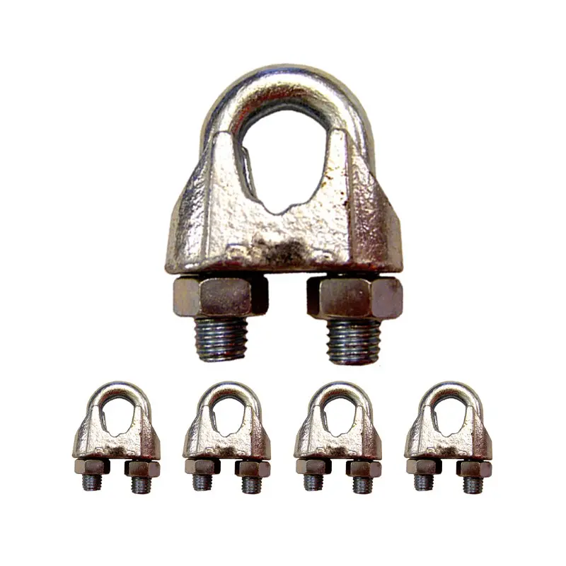 1" Zinc Plated Malleable Wire Rope Clip (5 pack)