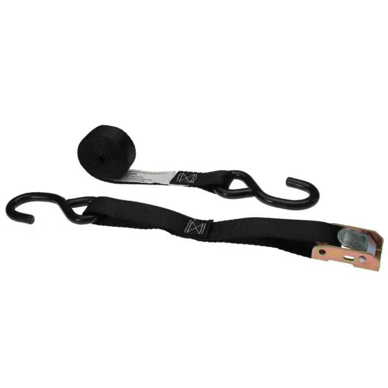 1" x 6' Cam Buckle Strap with S-Hooks | 1,200 lbs. BS