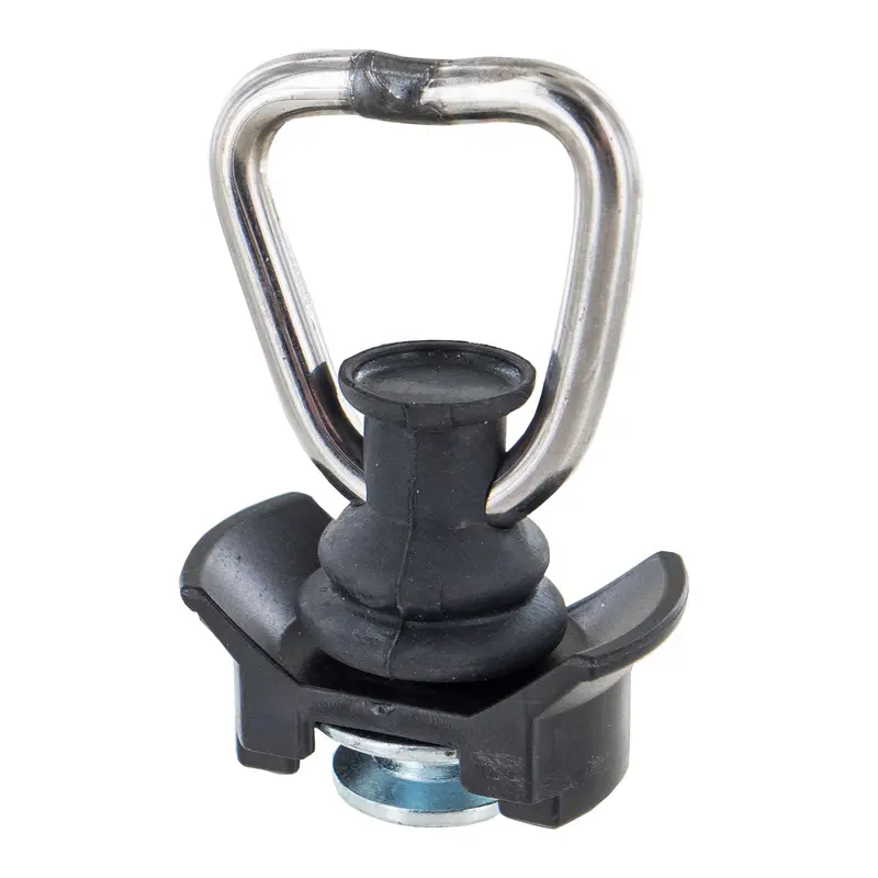 Single Stud Fitting w/ D Ring - Black | 4,000 lbs. BS