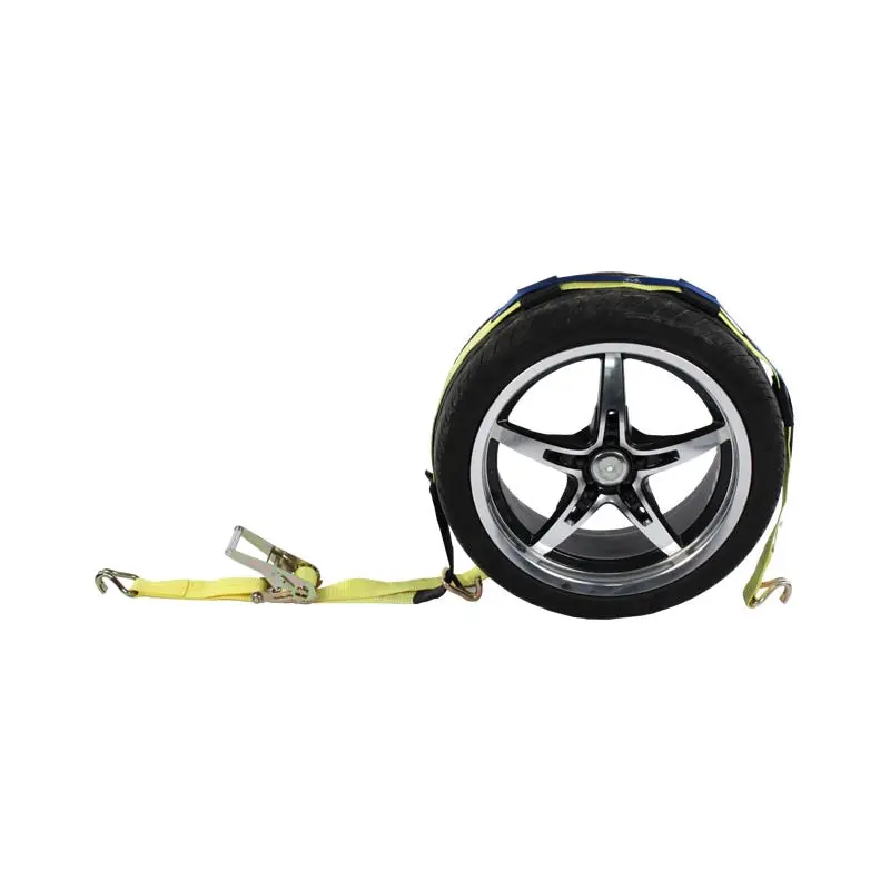 Wheel Strap with Wire Hooks & 3 Rubber Blocks