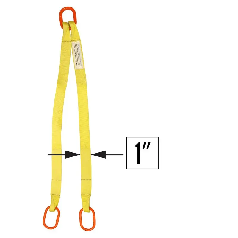 1"x5' (1 ply) Double Leg Nylon Sling w/ Master Link Both Ends