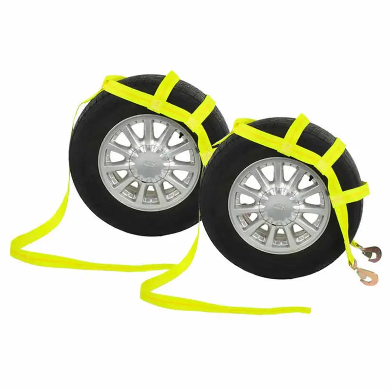 Tow Dolly Basket Strap with Twisted Snap Hooks - 2 Pack