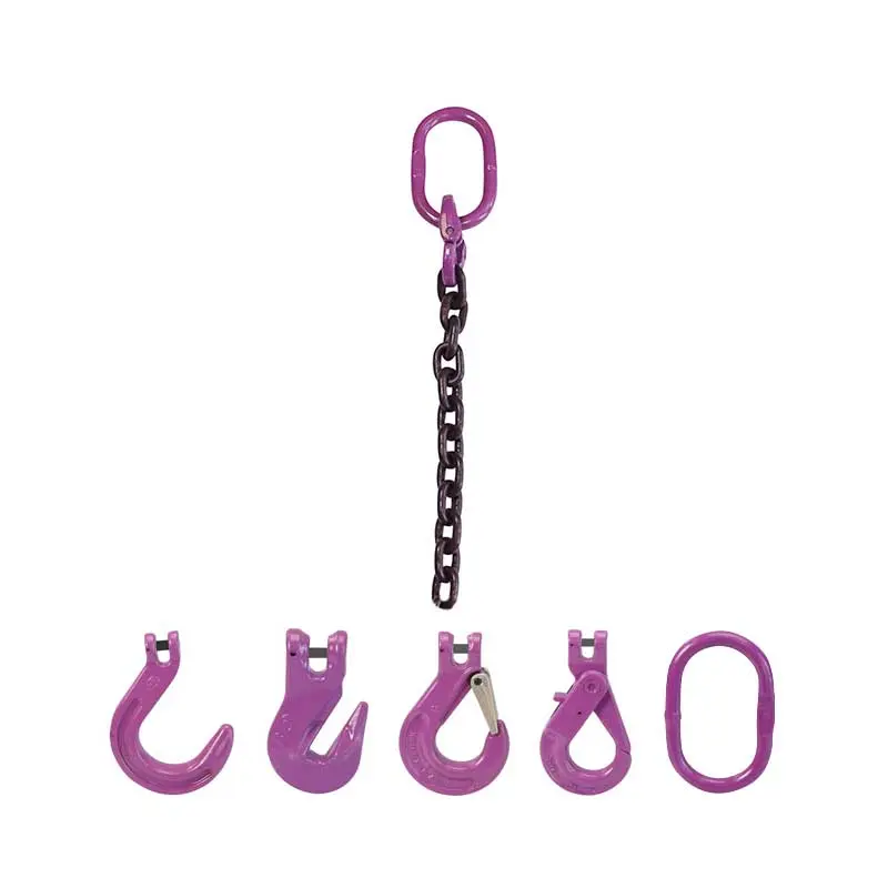 1/2" x 3' - Single Leg Chain Sling w/ Self-Locking Hook - Grade 100