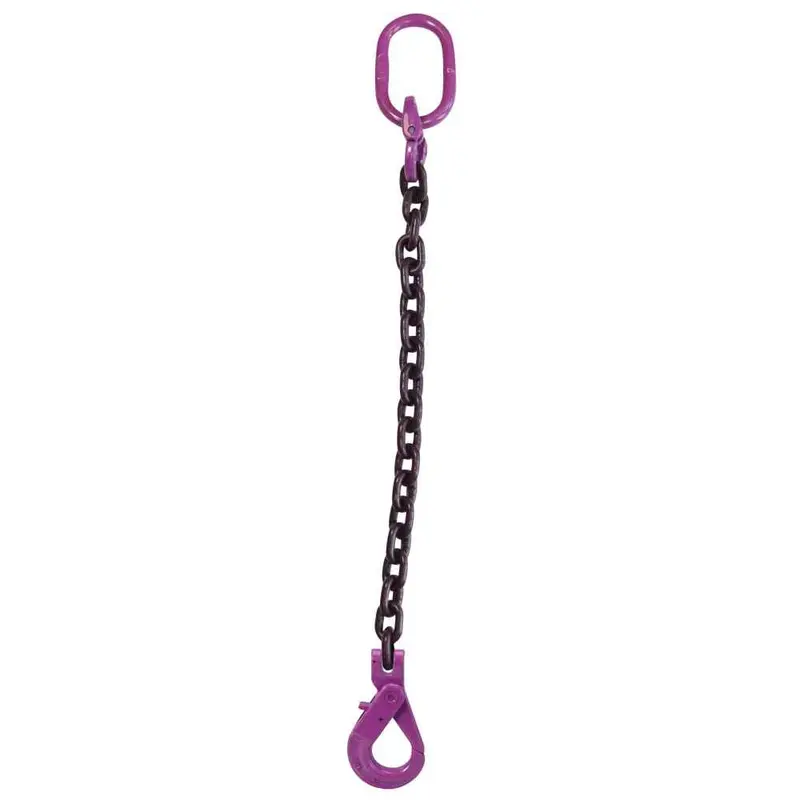 1/2" x 4' - Single Leg Chain Sling w/ Self-Locking Hook - Grade 100