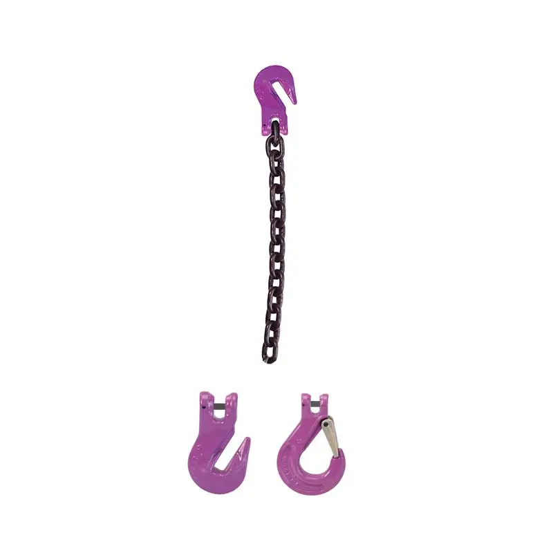 1/2" x 3' - Single Leg Chain Sling w/ Grab & Sling Hooks - Grade 100