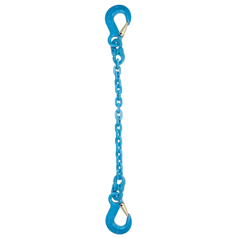 1/2" x 20' - Pewag Single Leg Chain Sling w/ Sling & Sling Hooks - Grade 120