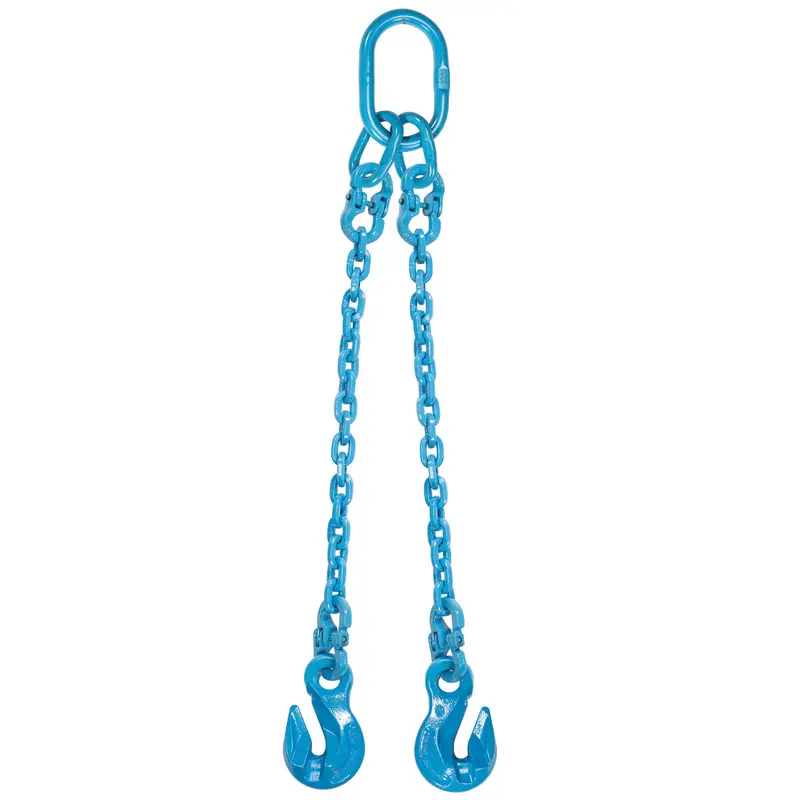 1/2" x 10' - Pewag 2 Leg Chain Sling w/ Grab Hooks - Grade 120