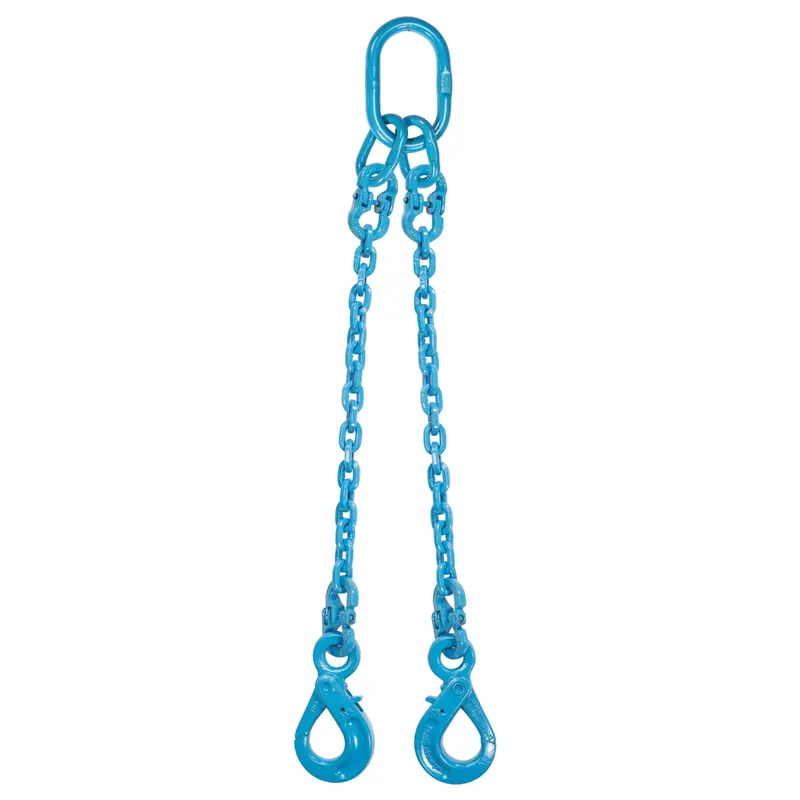 1/2" x 20' - Pewag 2 Leg Chain Sling w/ Self-Locking Hooks - Grade 120