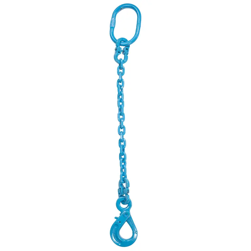1/2" x 16' - Pewag Single Leg Chain Sling w/ Self-Locking Hook - Grade 120