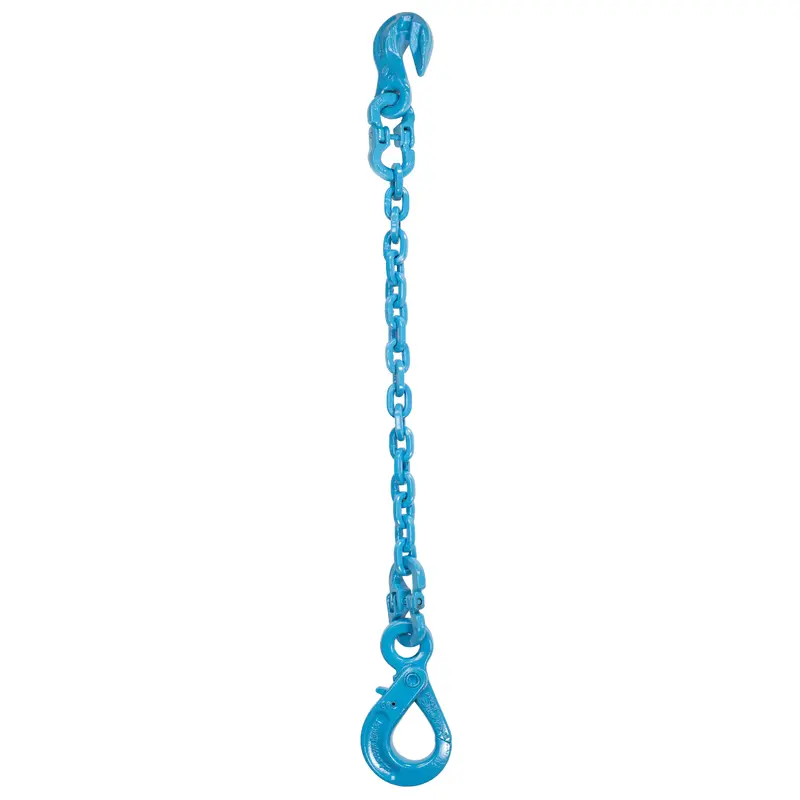 1/2" x 4' - Pewag Single Leg Chain Sling w/ Grab & Self-Locking Hooks - Grade 120