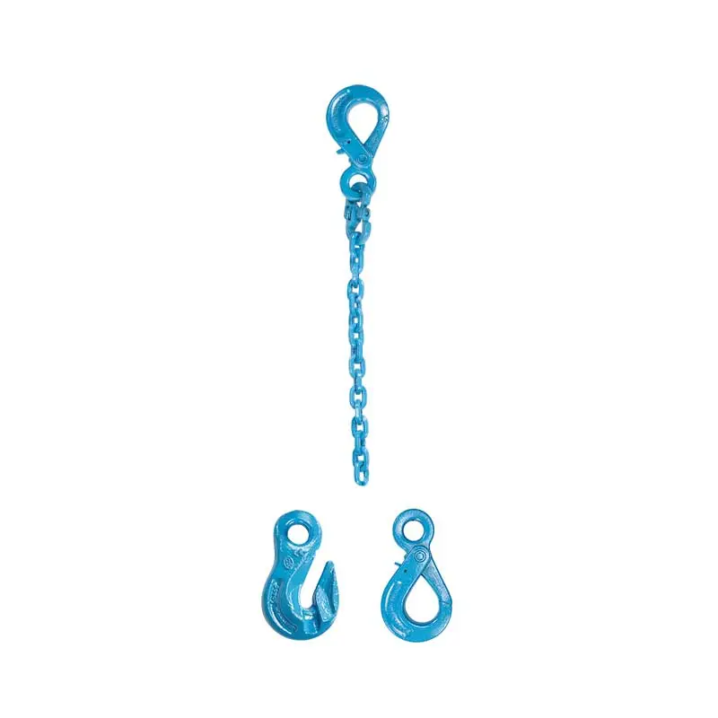 1/2" x 3' - Pewag Single Leg Chain Sling w/ Self-Locking & Self-Locking Hooks - Grade 120