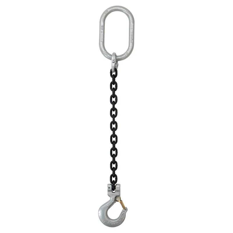 1/2" x 14' - Domestic Single Leg Chain Sling with Crosby Sling Hook - Grade 100