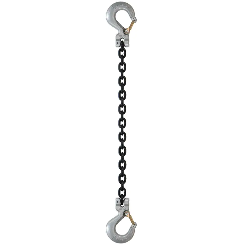1/2" x 14' - Domestic Single Leg Chain Sling with Crosby Sling & Sling Hooks - Grade 100