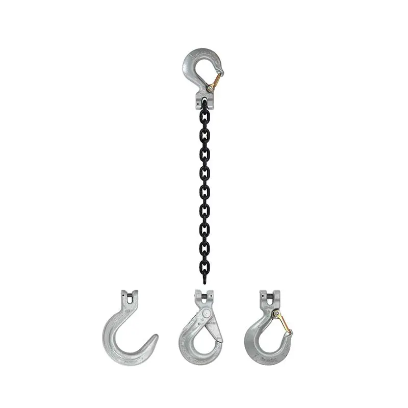 1/2" x 3' - Domestic Single Leg Chain Sling with Crosby Sling & Sling Hooks - Grade 100