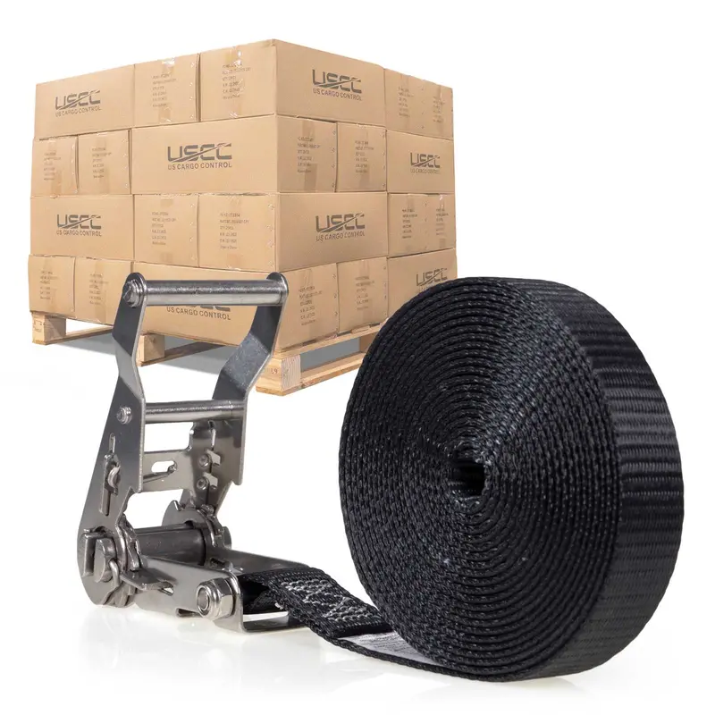1" x 15' Black Stainless Steel Endless Ratchet Strap | 1080-Pack (Pallet)