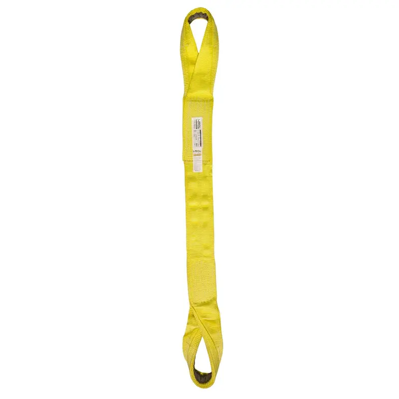 Nylon Lifting Sling - Twisted Eye & Eye | Reinforced Eyes - 8" x  16' - 4-ply