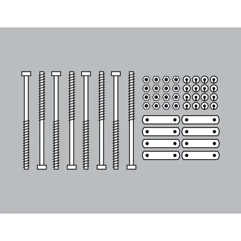 Sturdy-Lite Straight Frame Cab Rack Mounting Kit - 19" Bolts
