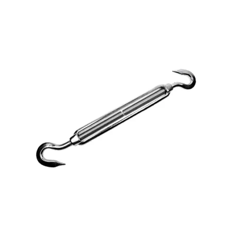 1/2" x 6-17/25" Hook & Hook Stainless Steel Turnbuckle