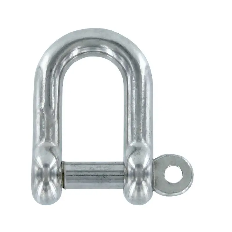 1/4" Captive Pin D Shackle Stainless Steel