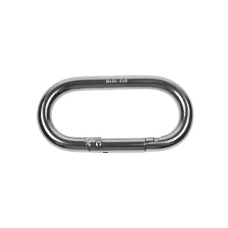 Oval Snap Hook Carabiner SS T316 - 3-3/16" Length