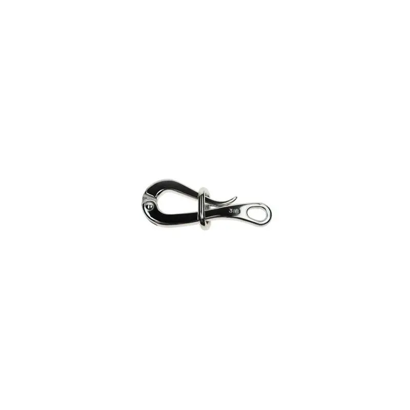 Pelican Hook w/ Loop Stainless Steel T316 - 3/8"