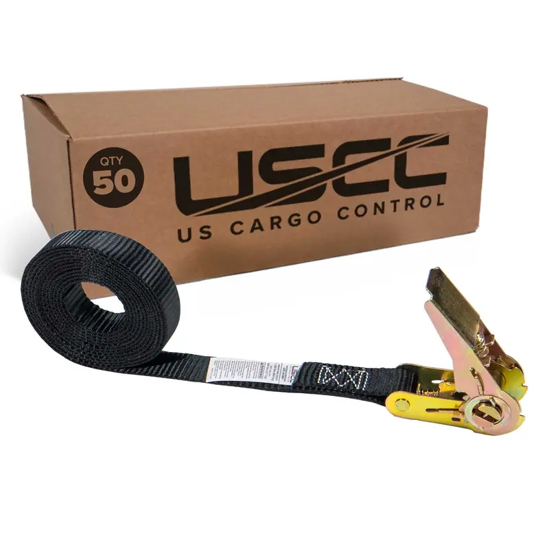 1" x 5' Black Endless Ratchet Strap | 50-Pack