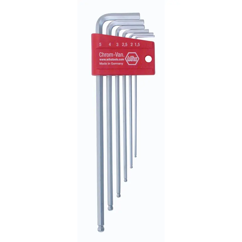 6 Piece Ball End Hex L-Key Set - Metric