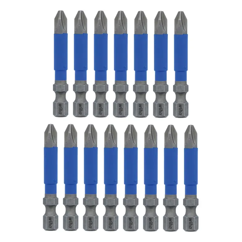TerminatorBlue Impact Bit Phillips #2 - 2 Inch - 15 Pack